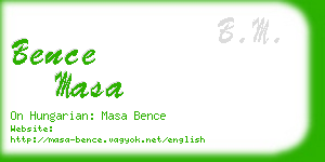 bence masa business card